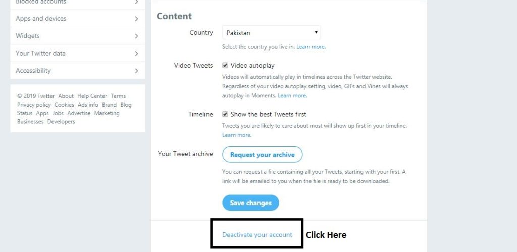 How to Delete Twitter Account Step 4
